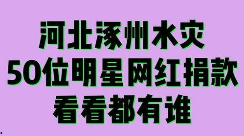 涿州洪水明星网红,见证与传播的力量